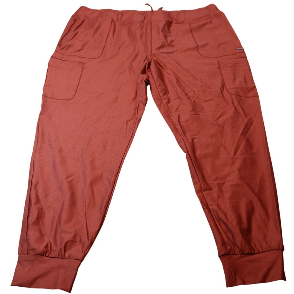 Cherokee Form Mid Rise Jogger Scrub Pants Molasses Red 2XL CK092 Womens NEW